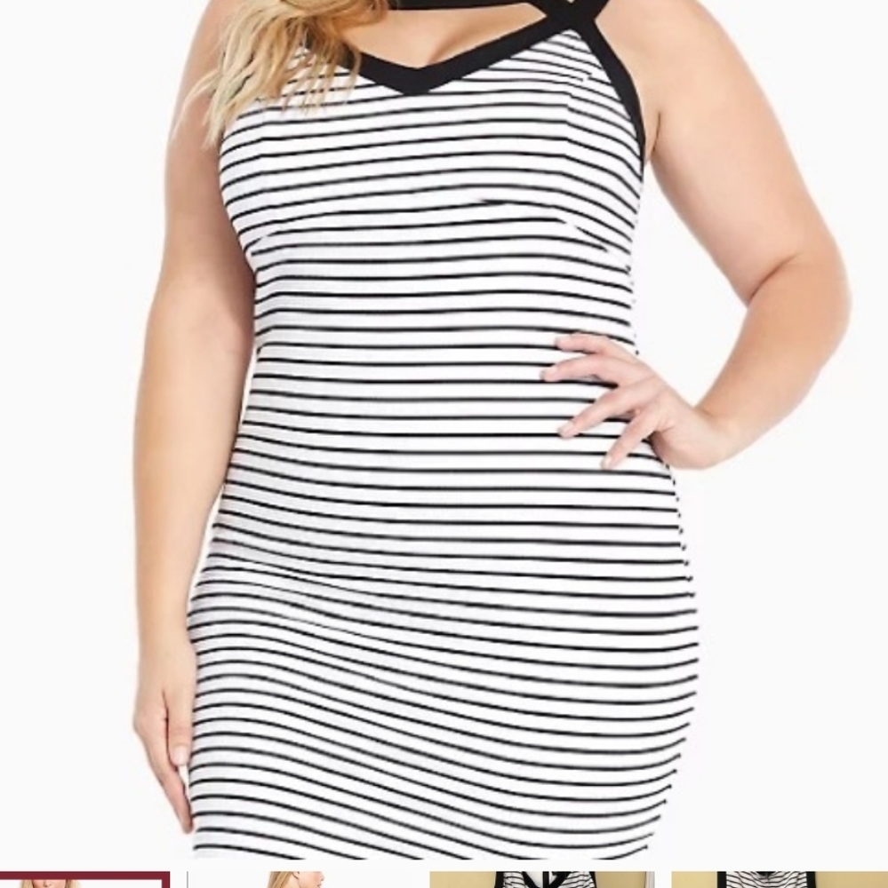 Striped bodycon dress